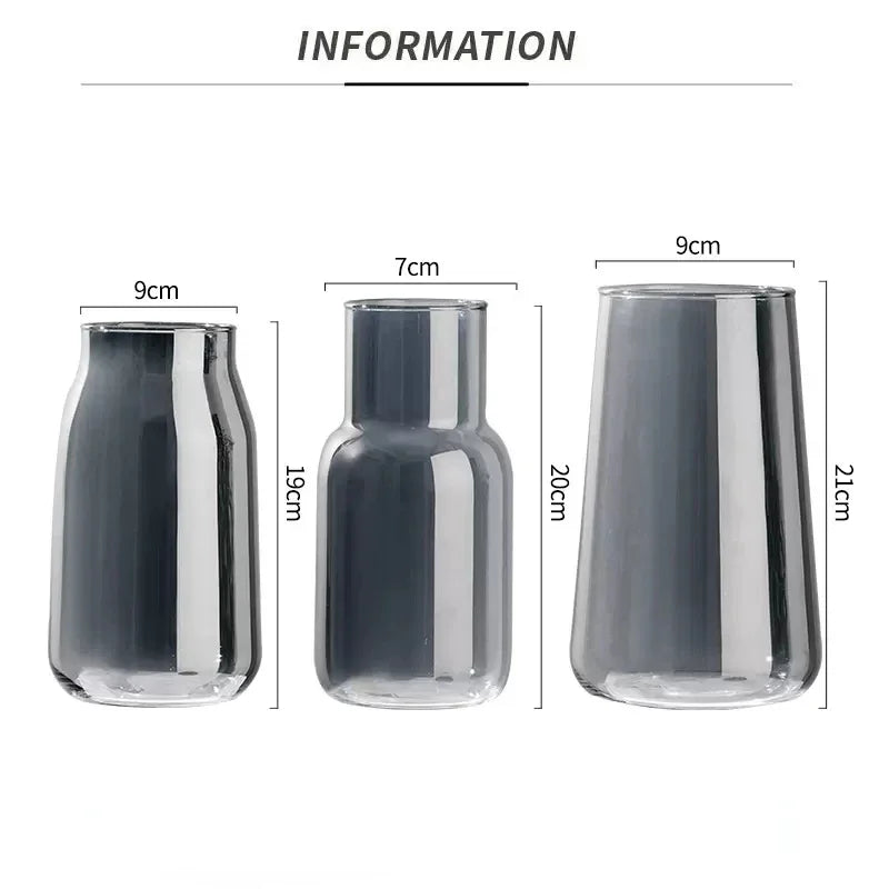 Decorative vases modern nordic transparent hydroponic glass vase