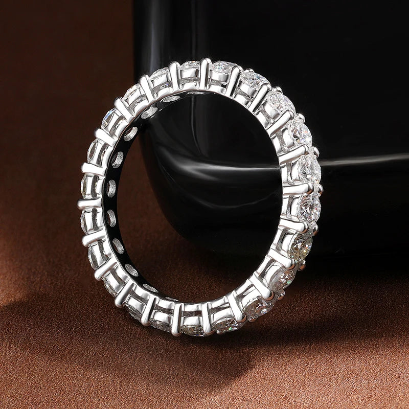 Moissanite Silver Wedding Ring