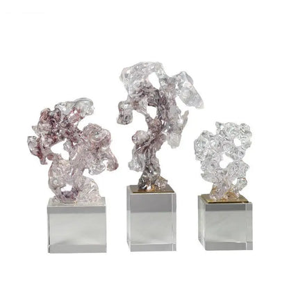 Transparent coral stone sculpture