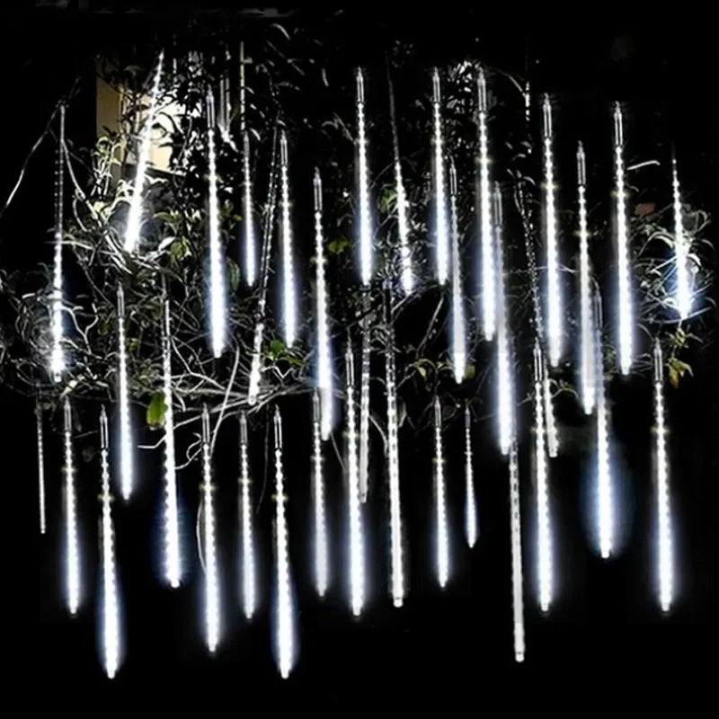 LED meteor shower lights - falling raindrops, waterproof