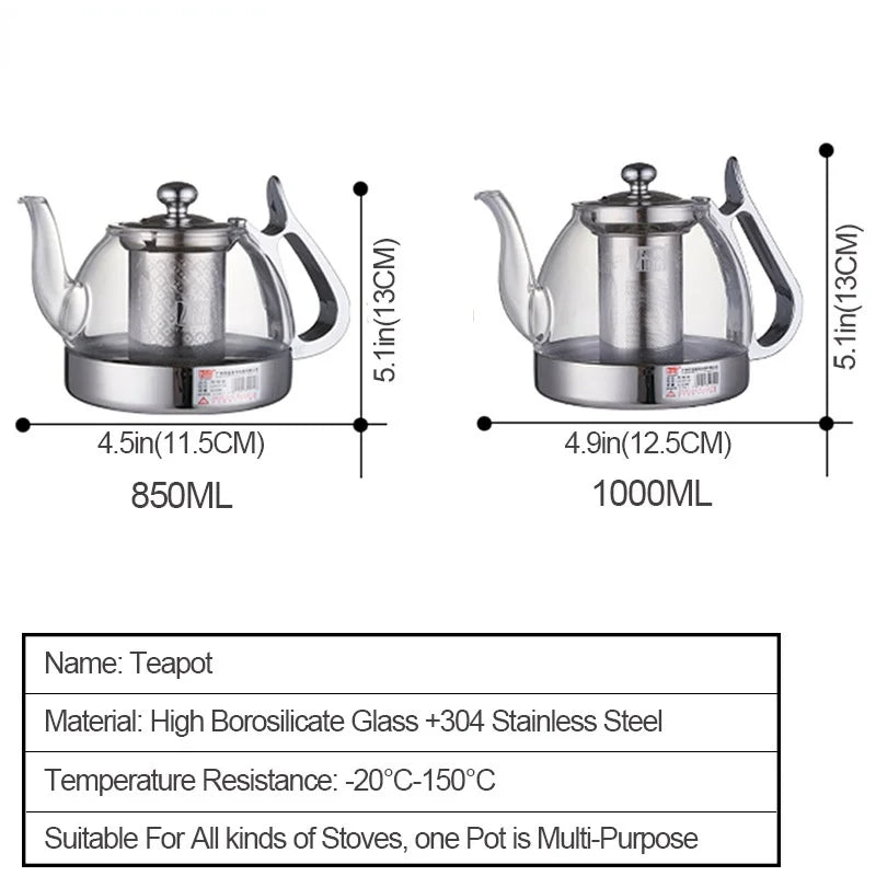 tea set Resistant Glass Teapot Electromagnetic & Gas Stove