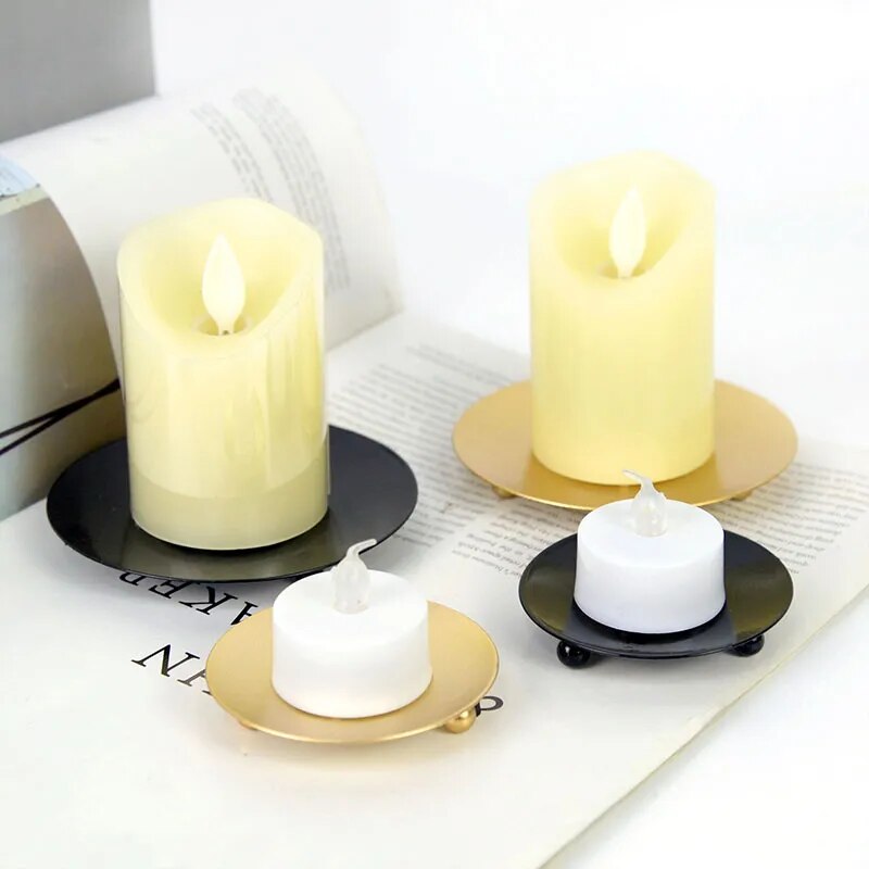 Metal plate candles holder Nanag store