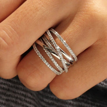 Women's Multi-Cross CZ Ring