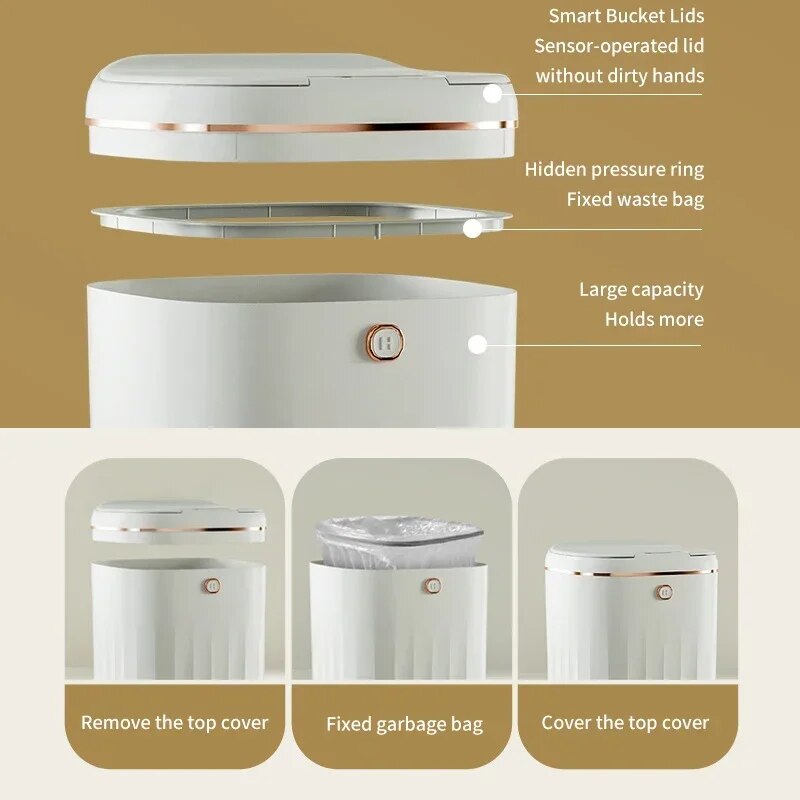 Smart Trash Bin with UV Light Automatic Sensor 20L Nanag store