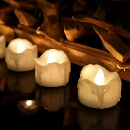 ელექტრო LED სანთლები თბილი თეთრი / ყვითელი საქორწილო დეკორაციისთვის