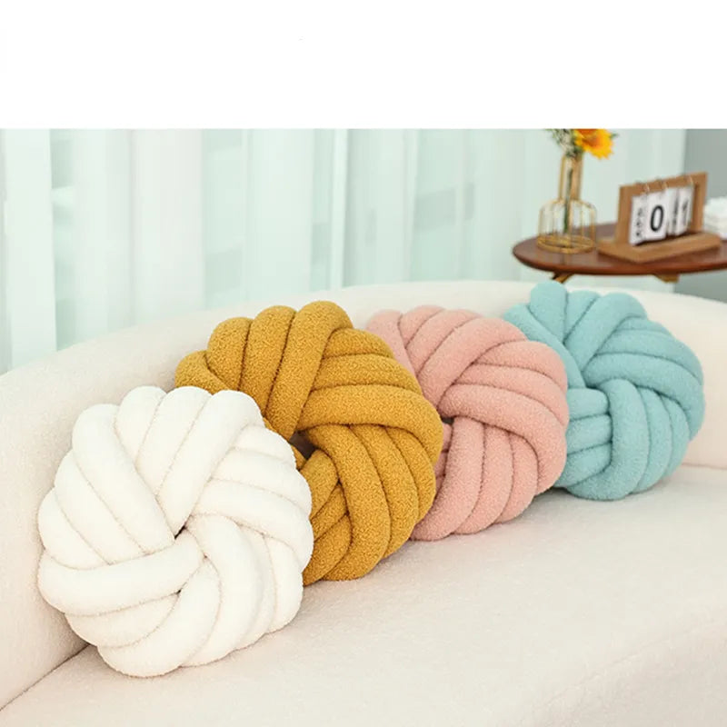 Three Strand Throw Pillow Handwoven Sofa Back Pillow