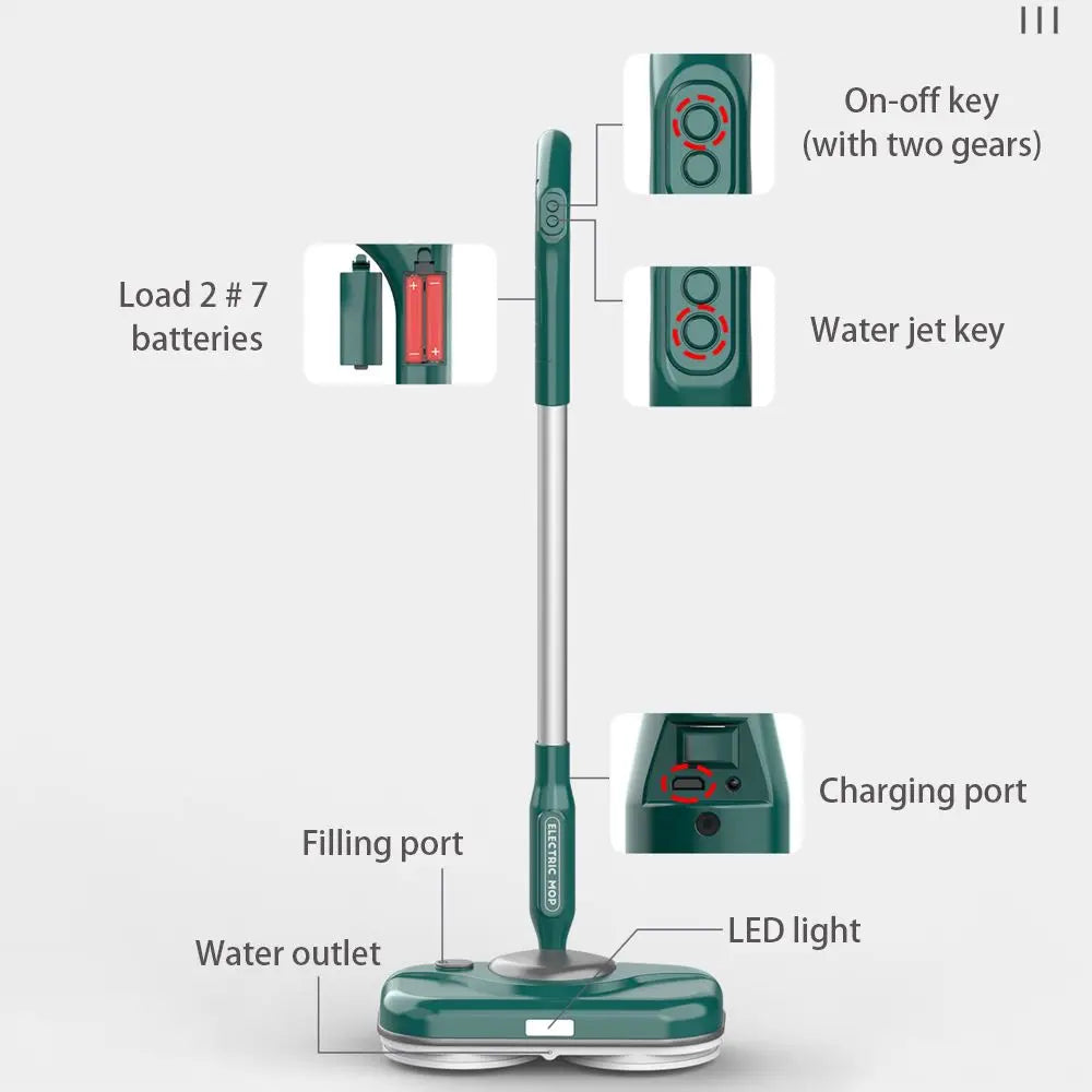 Household handheld wireless floor scrubber