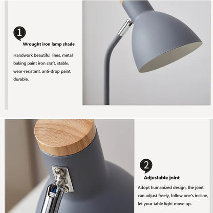 מנורת שולחן יצירתית מעץ