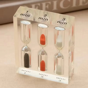 1/2/3 Minute colorful hourglass timer three-in-one