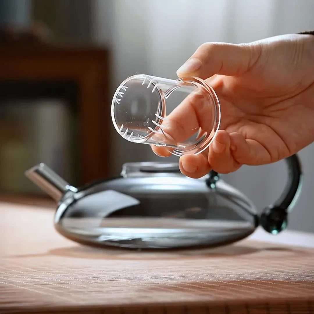 Flower teapot heat-resistant glass Scandinavian-style
