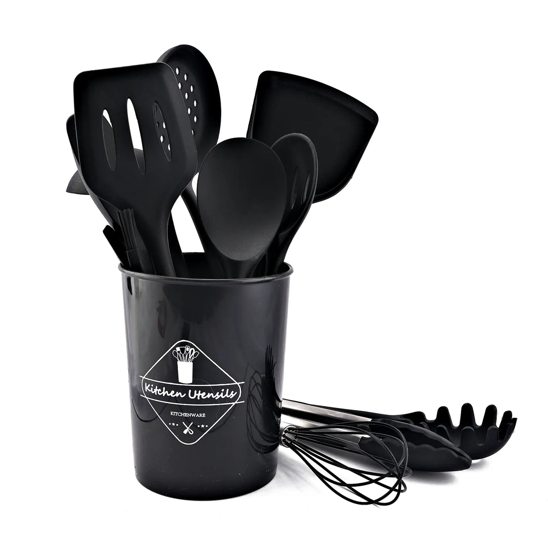 New black silicone cooking utensils set - Nanag store