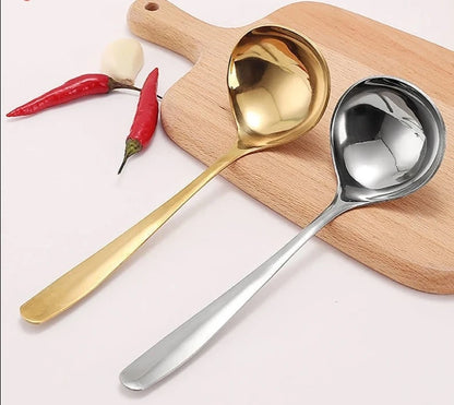 Stainless steel big head round spoon