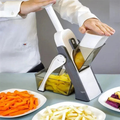 Multifunktionella Vegetable Cutter Korg Morot Grater Potato Peeler Shredders Kök Tillbehör Tools Fries Graers.