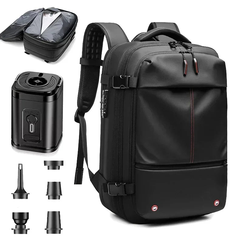 Vacuum compression backpack