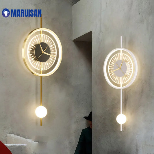 Clock LED wall lamp - modern wall light