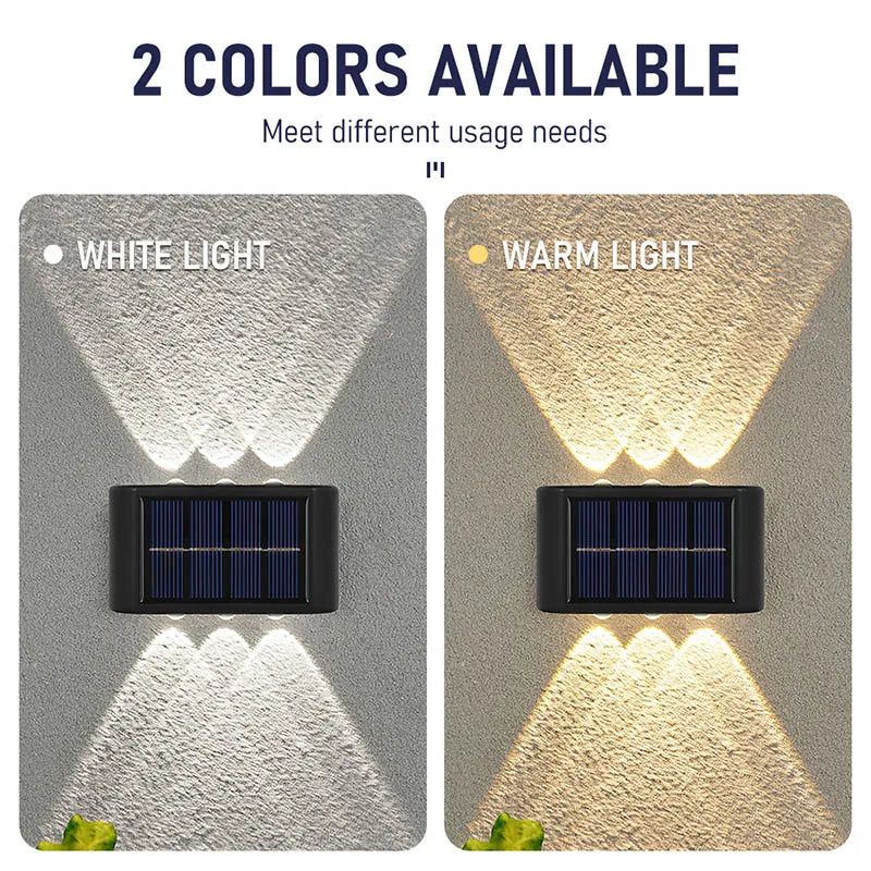 Solar Wall Lamp Outdoor Waterproof Solar Led Lights for Garden Street Landscape Balcony Decor Nanag store