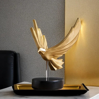 Abstract eagle figurines