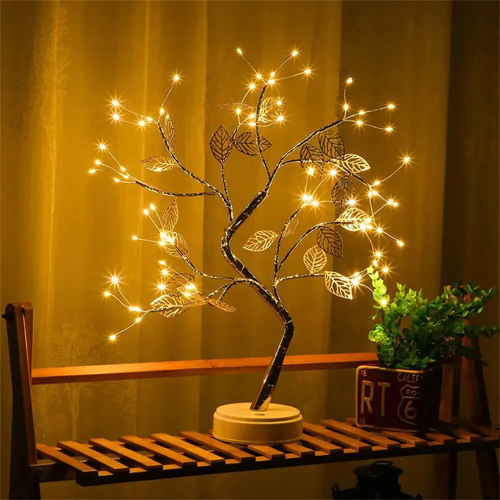 LED rose leaf table lamp