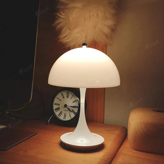 Rechargeable USB mushroom-led desk lamps