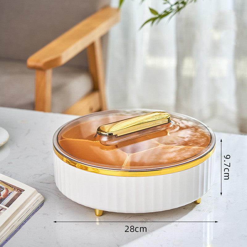 กล่องเก็บขนมถั่วขนมที่ใช้บนโต๊ะกาแฟ